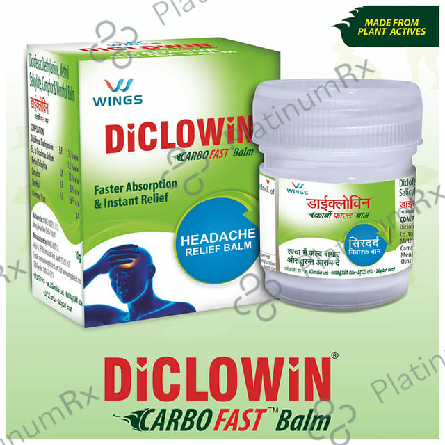 Diclowin Carbofast Headache Relief Balm 10gm