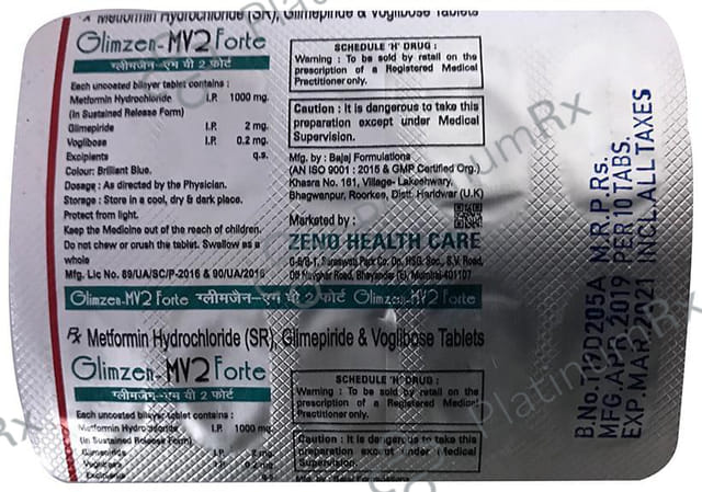 Glimzen-MV2 Forte Tablet SR