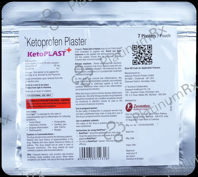 Ketoplast Plus Plaster 7s