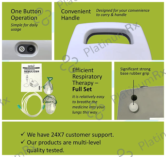 Carent JK 15 Entair Portable Mesh Nebulizer Machine White