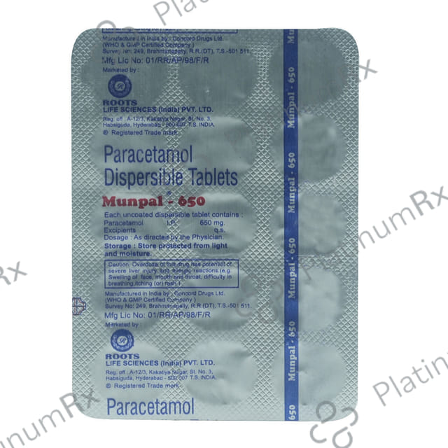 Munpal 650mg Tablet 15 tablets