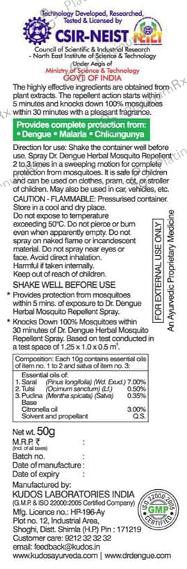 Dr. Dengue Herbal Mosquito Repellent Spray