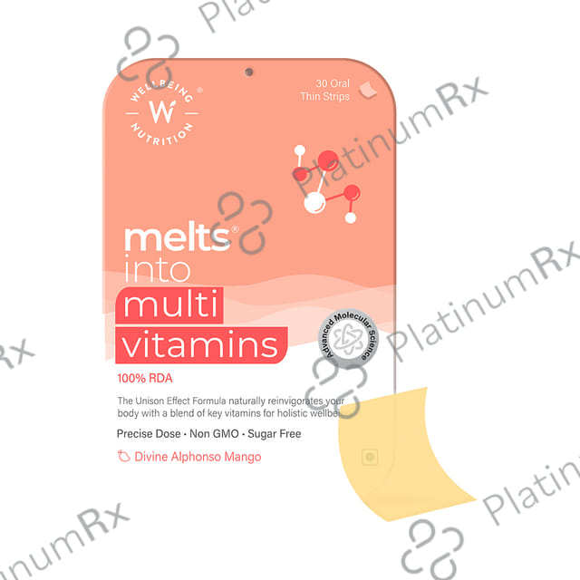 Wellbeing Nutrition Melts Into Multi Vitamins - Oral Thin Strip for Immunity - Sugar Free