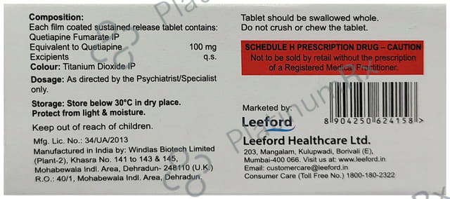 Qutidep 100 SR Tablet