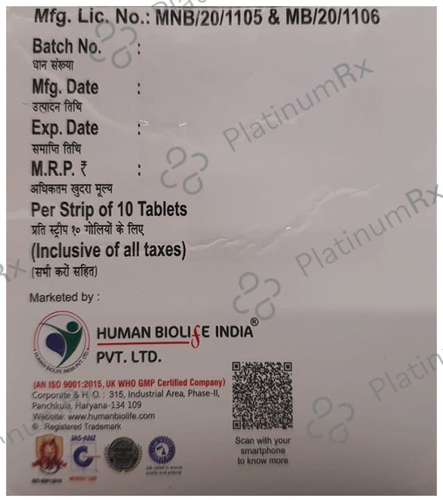Lifnolix OZ 250mg/500mg Tablet