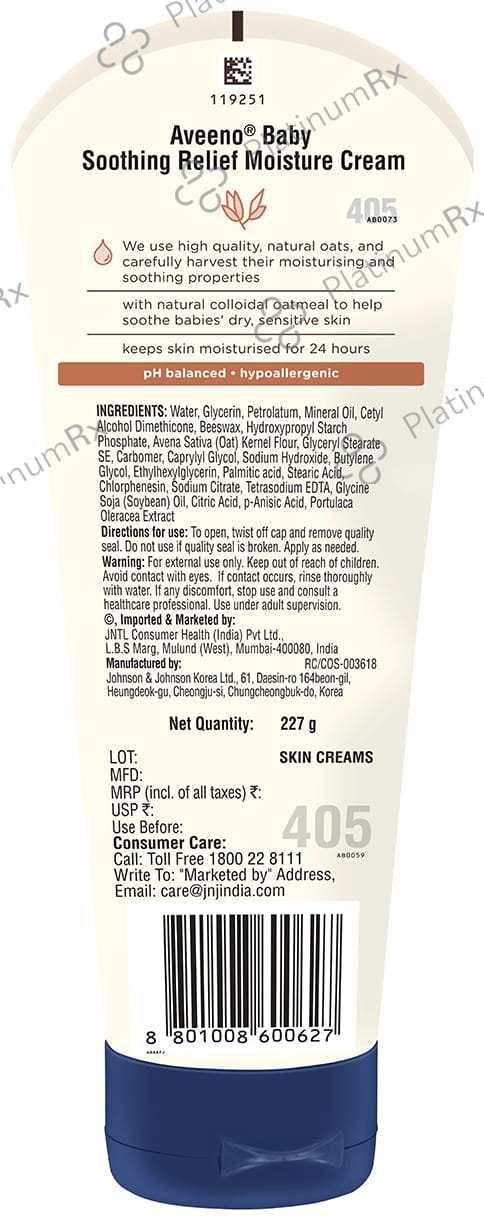 Aveeno Baby Soothing Relief Moisture Cream 227gm