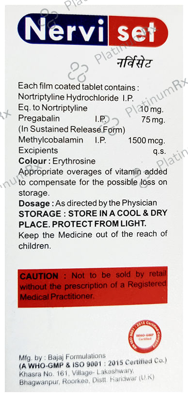 Nerviset Tablet SR 10s