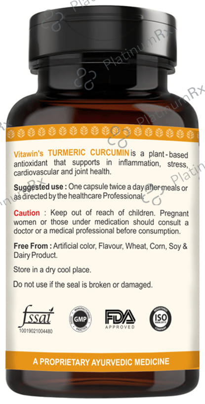 Vitawin Turmeric Curcumin Vegetarian Capsule