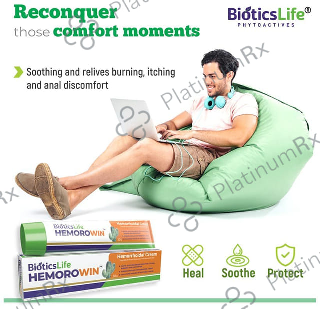 BioticsLife Hemorowin Cream for Piles & Fissure (30gm Each) 2 Tubes