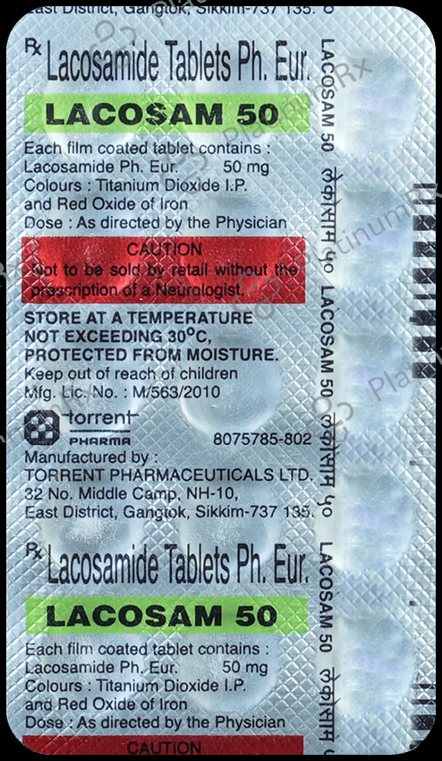 Lacosam 50mg Tablet 15s