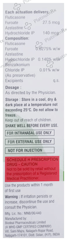 Ryno AZ 14/27.5mcg Nasal Spray 7gm
