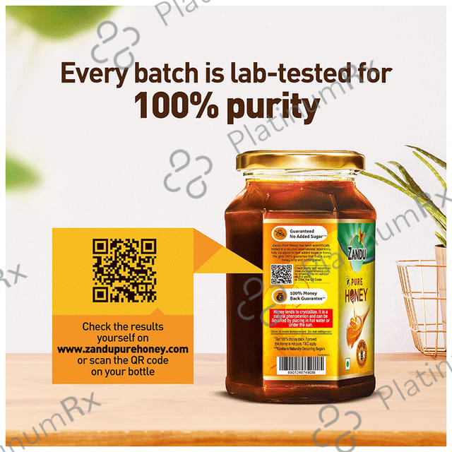 Zandu Pure Honey for Energy & Weight Management No Sugar Adulteration 500gm