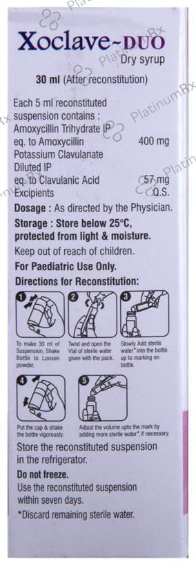 Xoclave Duo 400/57mg Dry Syrup 30ml