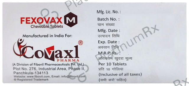 Fexovax M 10/120mg Tablet 10s