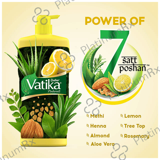 Dabur Vatika Naturals Lemon & Methi Anti Dandruff Shampoo
