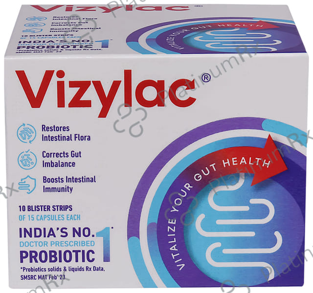 Vizylac Lactic Acid 120M Bacillus For Gut Health Capsule 15s