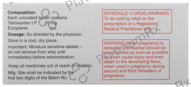 Telma 20mg Tablet 15s