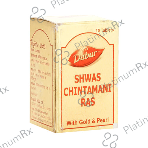 Dabur Shwas Chintamani Ras with Gold and Pearl Tablet 10 tablets