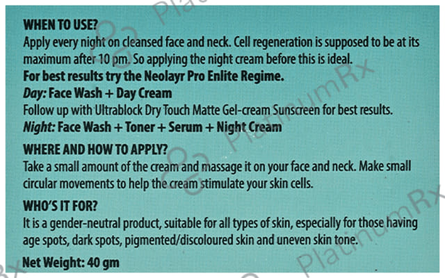 Neolayr Pro Enlite Skin Illuminating Night Cream