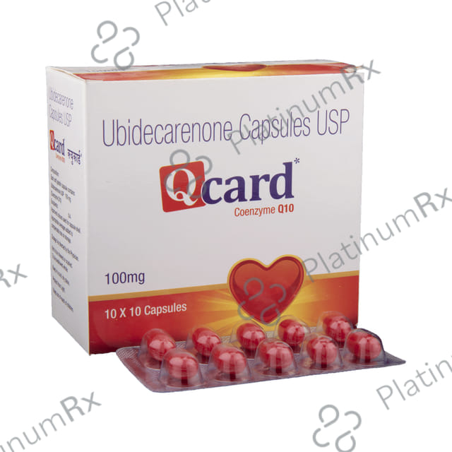Qcard 100mg Capsule 10s