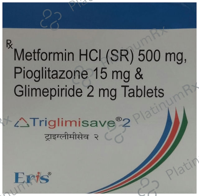 Triglimisave 2/500/15mg Tablet SR 15s