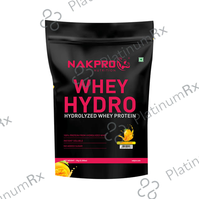 Nakpro Nutrition Whey Hydrolyzed Mango Flavour Protein Powder 1kg