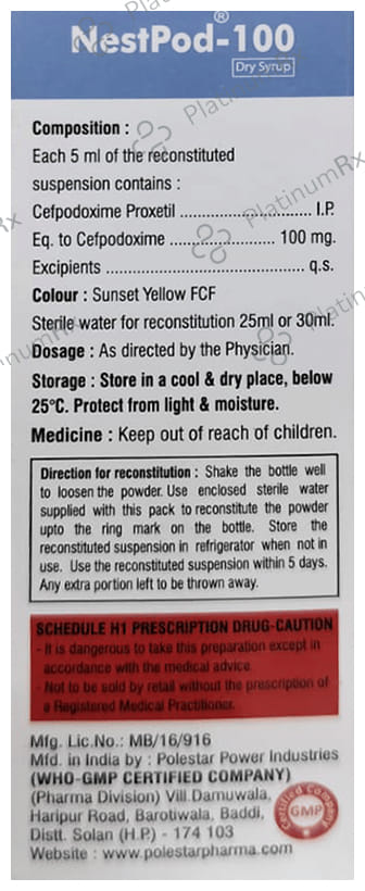 Nestpod 100mg Dry Syrup 30ml