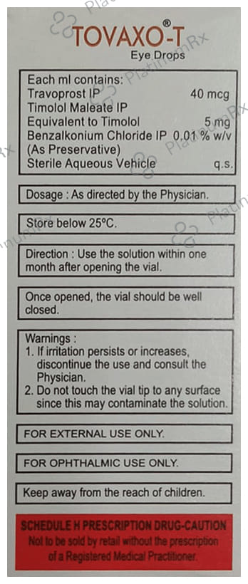 Tovaxo T 5mg/40mcg Eye Drop 3ml