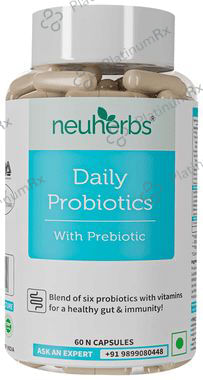 Neuherbs Daily Probiotics with Prebiotic for Gut Health & Immunity Capsule 60s