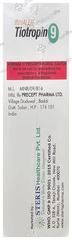 Tiotropin 9mcg Inhaler 120MDI