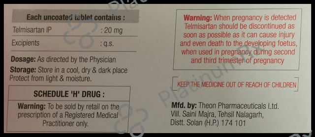 Telmijub 20mg Tablet 10s