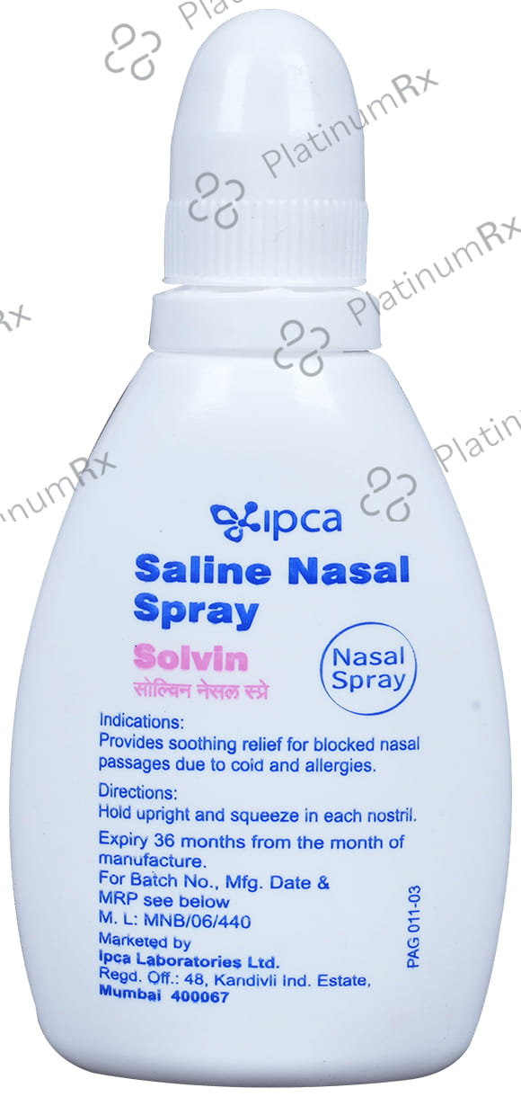 Solvin 0.65% Nasal Spray 20ml
