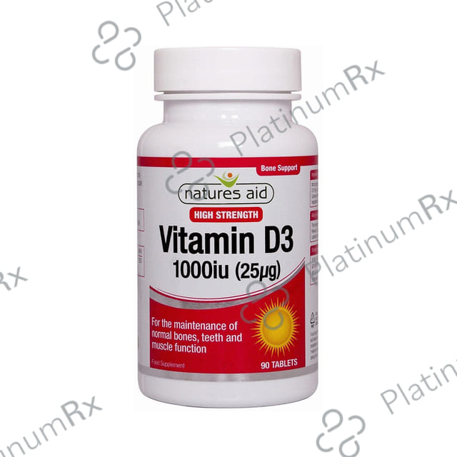 Natures Aid Vitamin D3 1000IU Tablet 90s