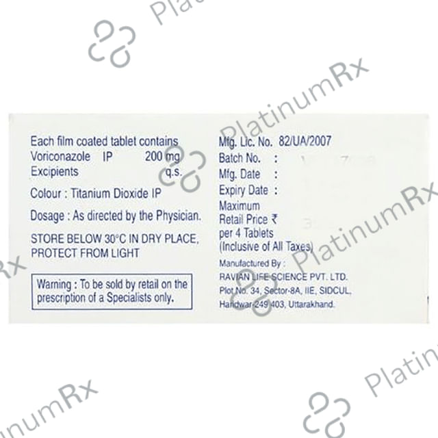 Vorier 200mg Tablet 4s