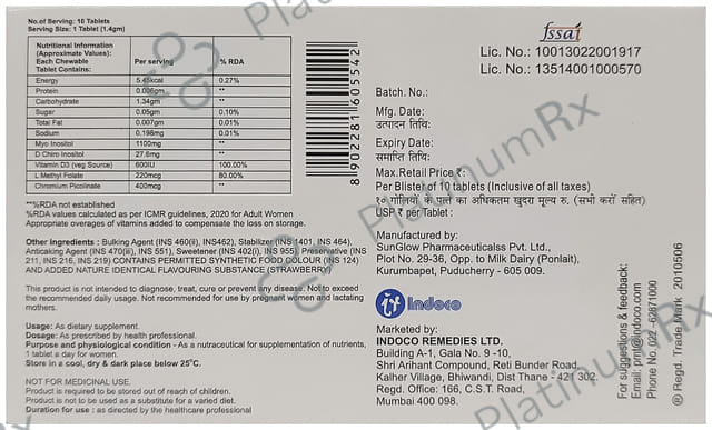 D Chiro Plus Chewable Tablet 10s