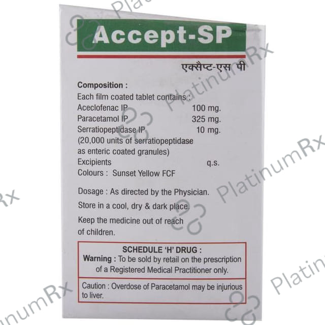 Accept SP 100/325/10mg Tablet 10s