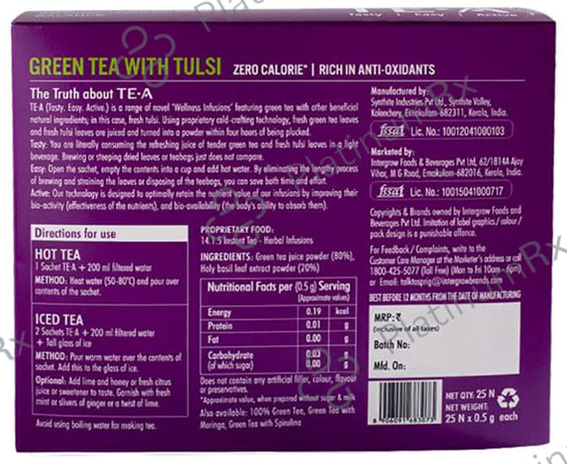 Sprig Green Tea with Tulsi Sachet 25s