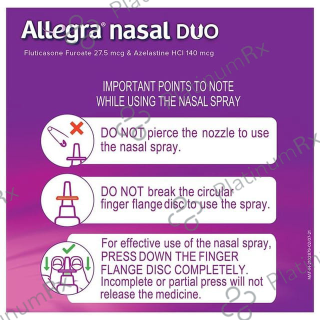 Allegra 140/27.5mcg Nasal Duo Spray 7gm