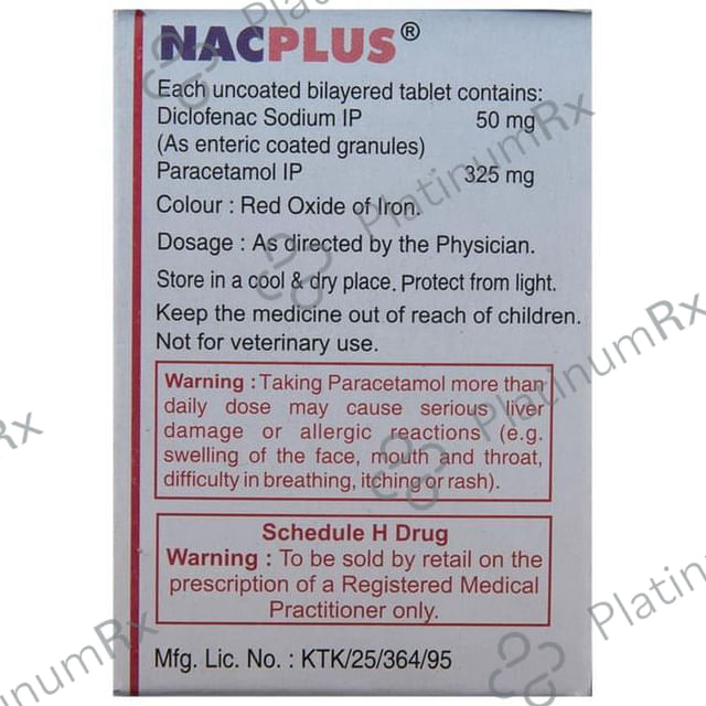 Nac Plus 50/325mg Tablet 10s