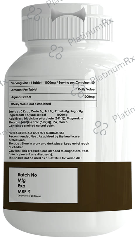 Happy Millions Arjuna Tablet - Cardio Protector & Healthy Heart - 60 tablets