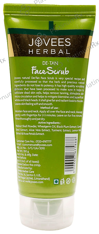 Jovees De Tan Face Scrub 100 gm