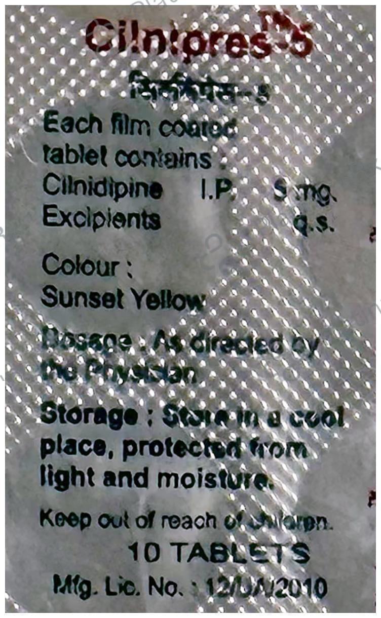 Cilnipres 5mg Tablet 10s