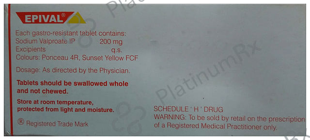 Epival 200mg Tablet 10s