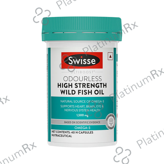 Swisse Ultiboost Odourless High Strength Wild Fish Oil 1500mg Omega 3 Capsule 40s