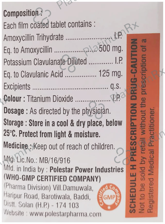 Visitclav 500/125mg Tablet 10s