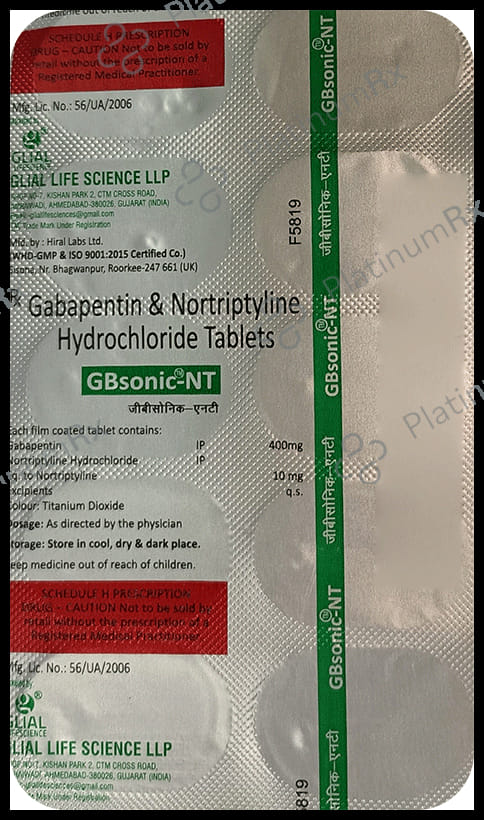 GBsonic NT 400/10mg Tablet 10s