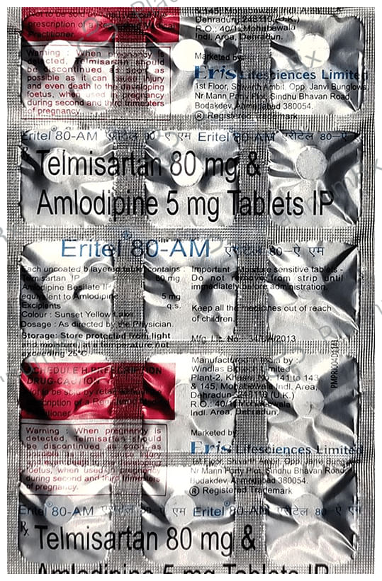Eritel 80 AM 5/80mg Tablet 15s