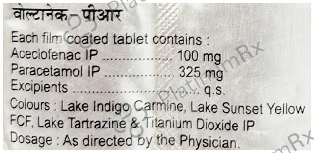 Voltanec PR 100mg/325mg Tablet