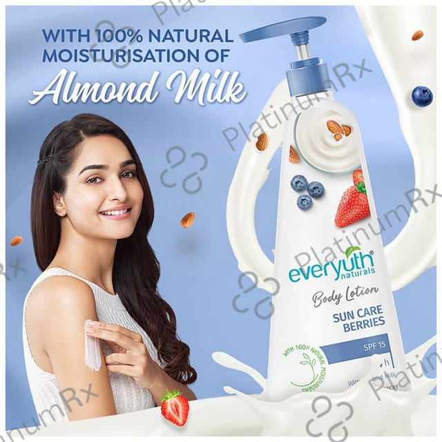 Everyuth Naturals Body Lotion Sun Care Berries SPF 15 500 ml