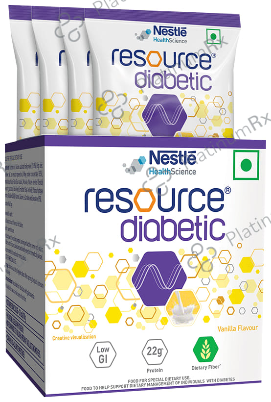 Nestle Resource Diabetic Sachet (50gm Each) with Protein & Fibre - Flavour Vanilla